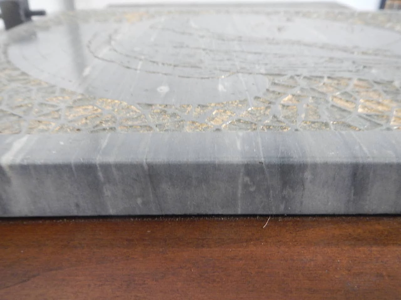 Engraving of Madonna on coloured marble slab, 1960s 1