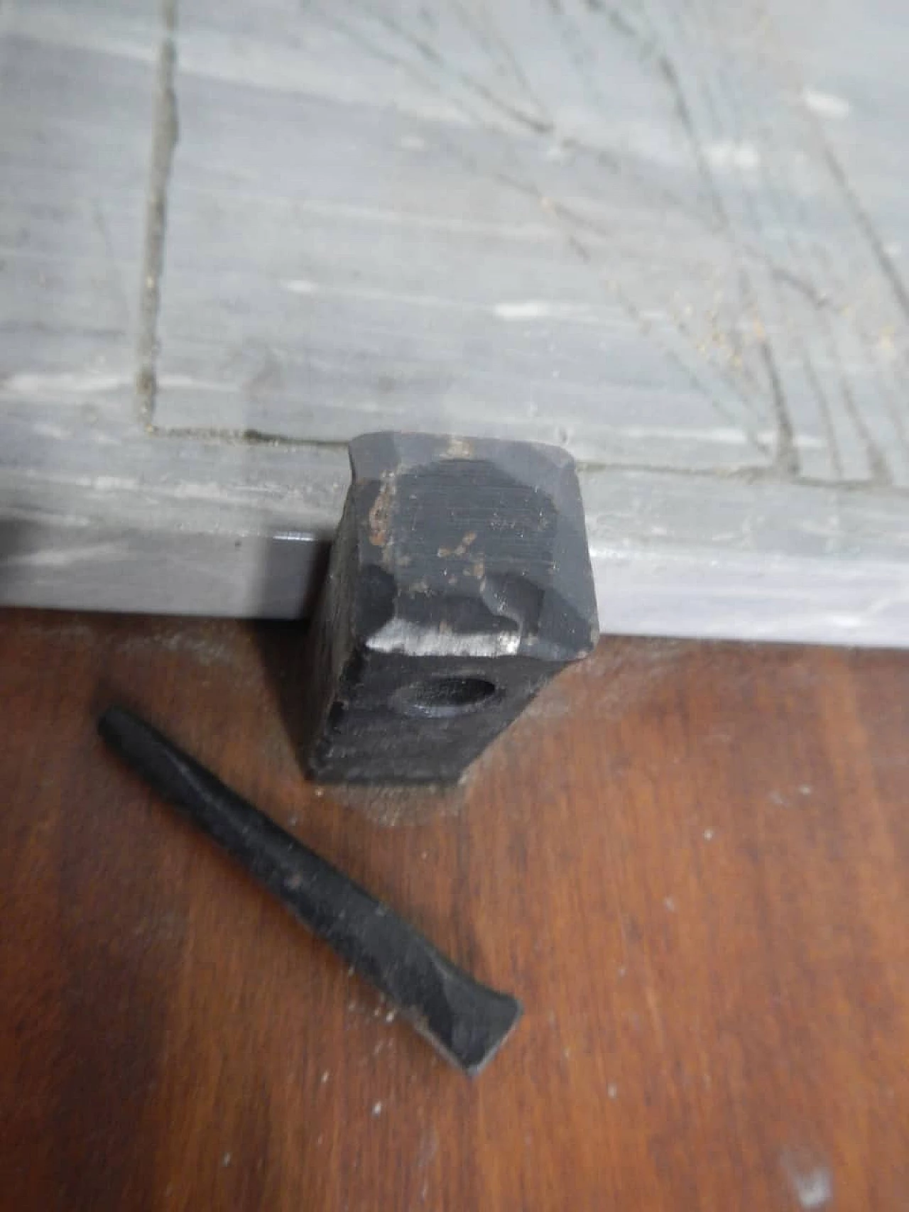 Engraving of Madonna on coloured marble slab, 1960s 3