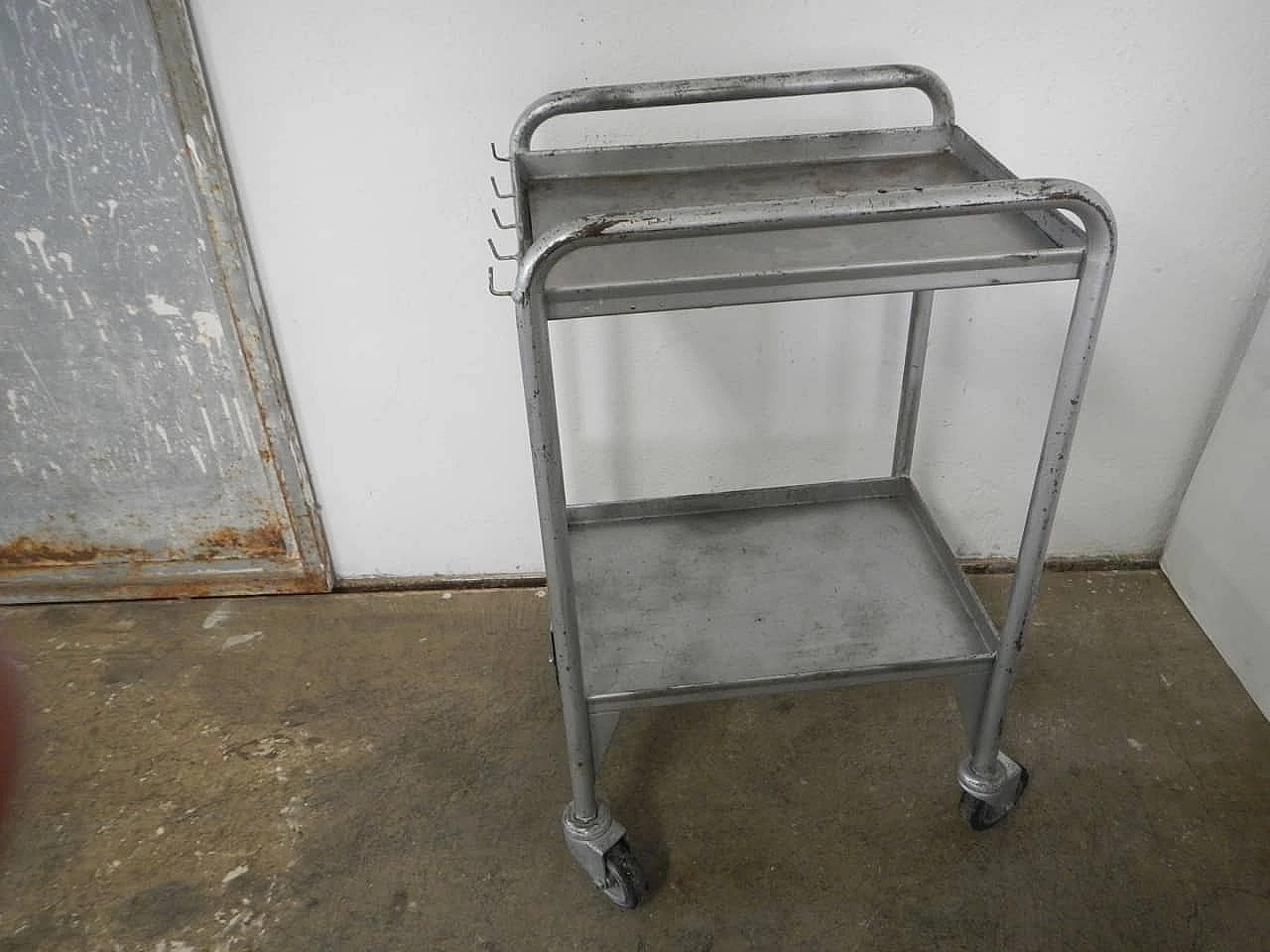 Industrial metal trolley, 1980s 8