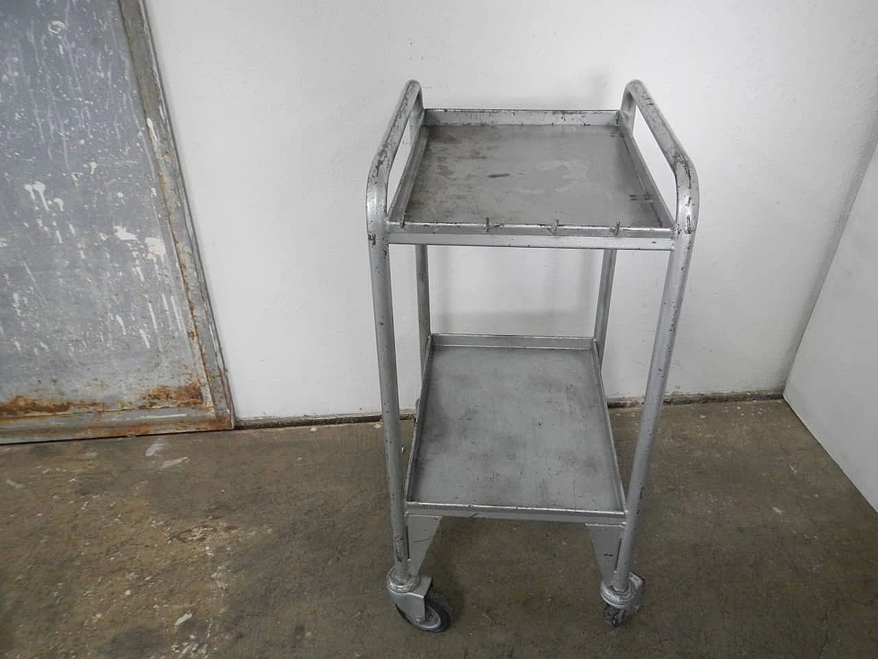 Industrial metal trolley, 1980s 9