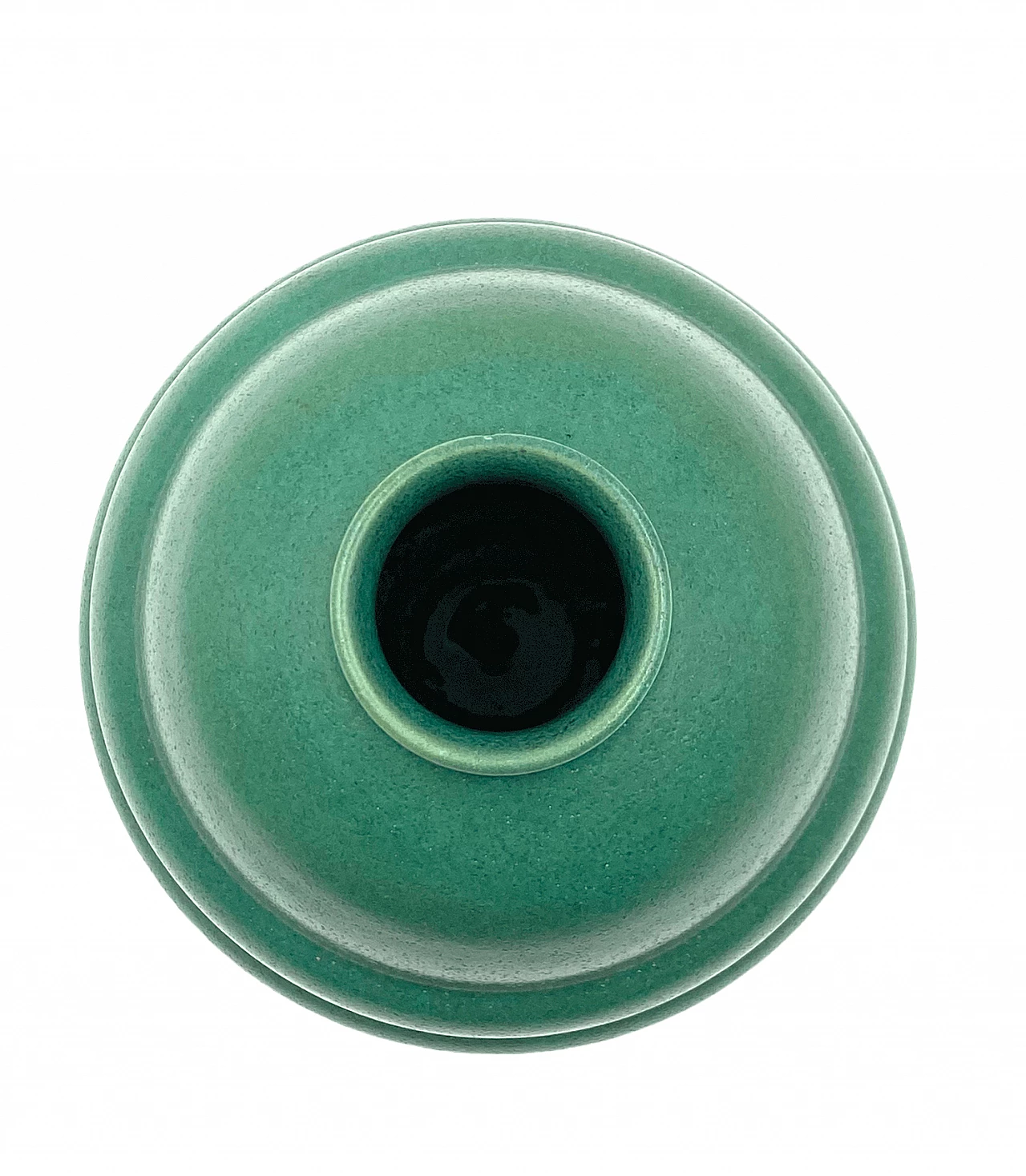 Vaso in faience turchese, anni '40 9