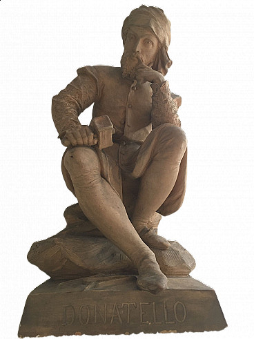 Terracotta sculpture of Donatello by Jafet Torelli, 1887
