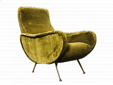 Lady velvet armchair by Marco Zanuso for Arflex, 1950s