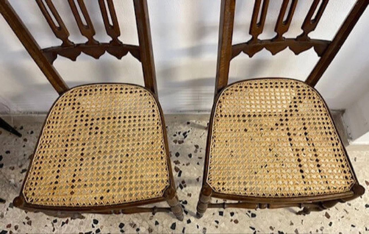 Pair of Vienna straw chairs, 1950s 4