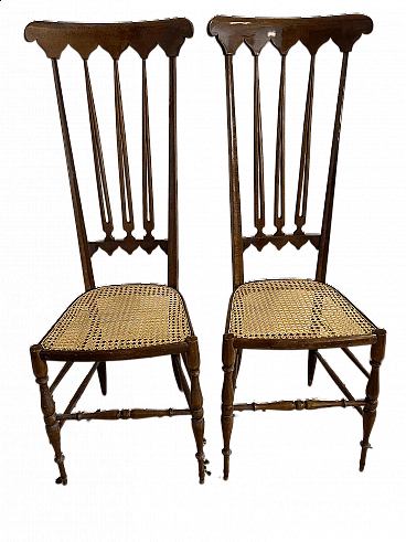 Pair of Vienna straw chairs, 1950s