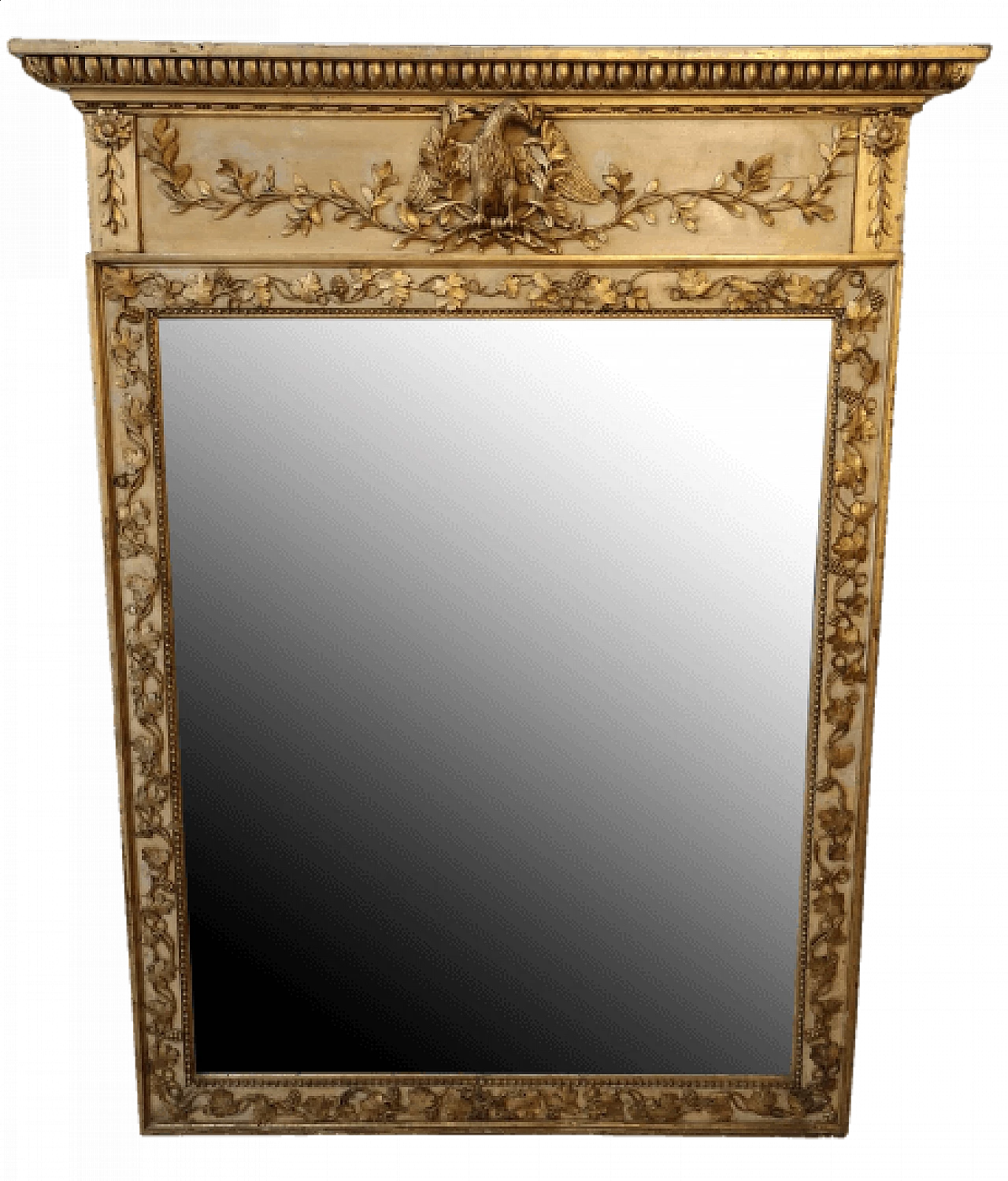 Specchiera con cornice dorata in stile Luigi XVI, '700 5