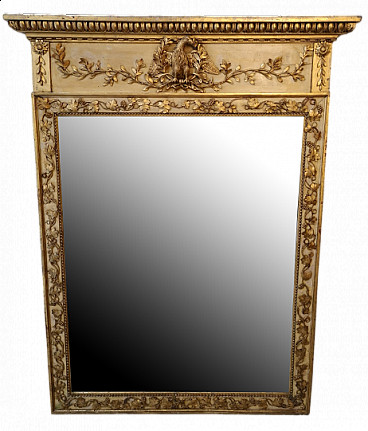 Louis XVI style mirror with gilded frame, 18th century