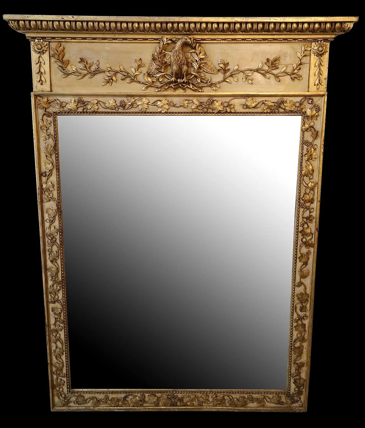 Specchiera con cornice dorata in stile Luigi XVI, '700 6