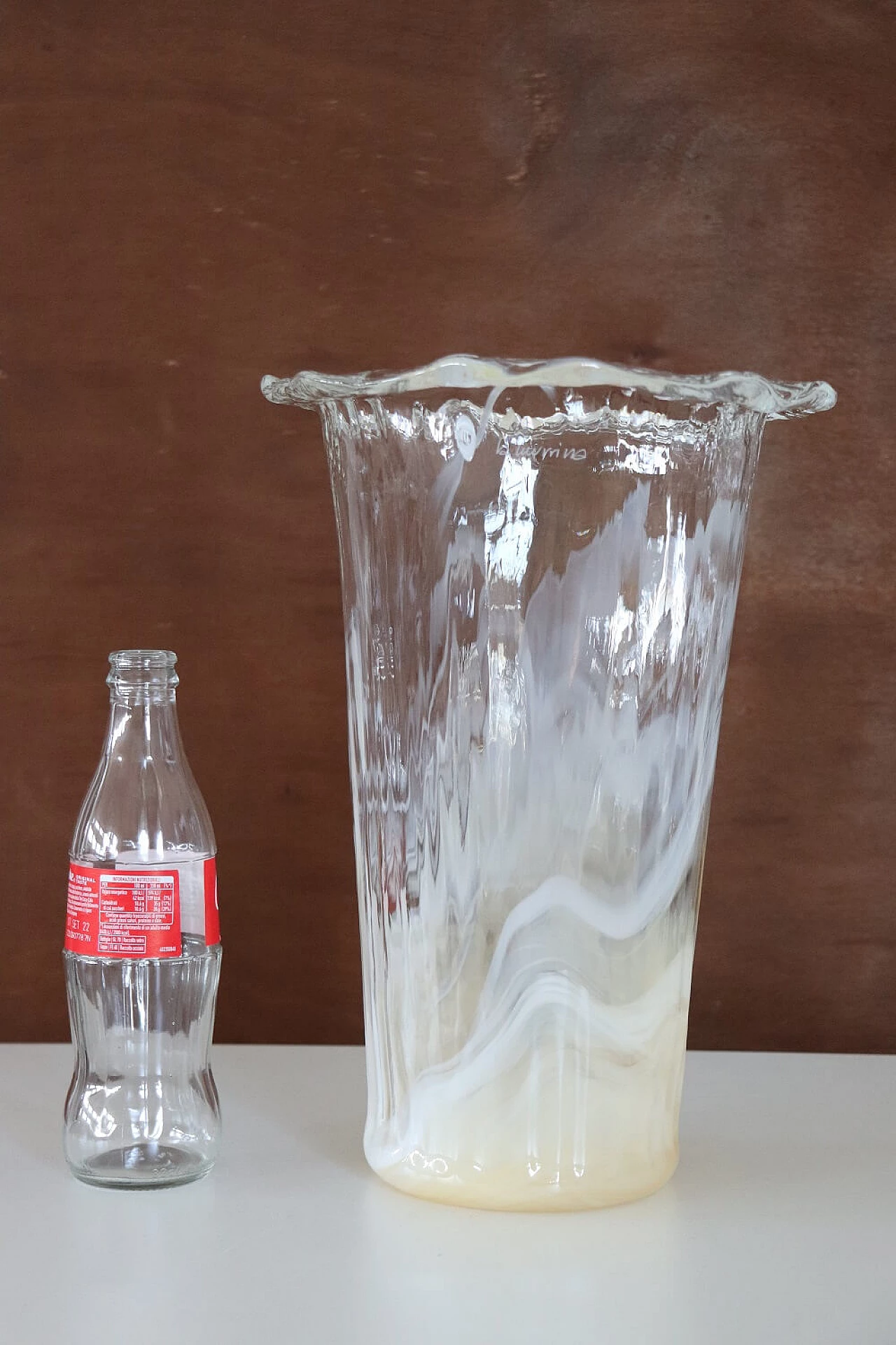 Vaso in vetro di Murano firmato La Murrina, anni '80 2