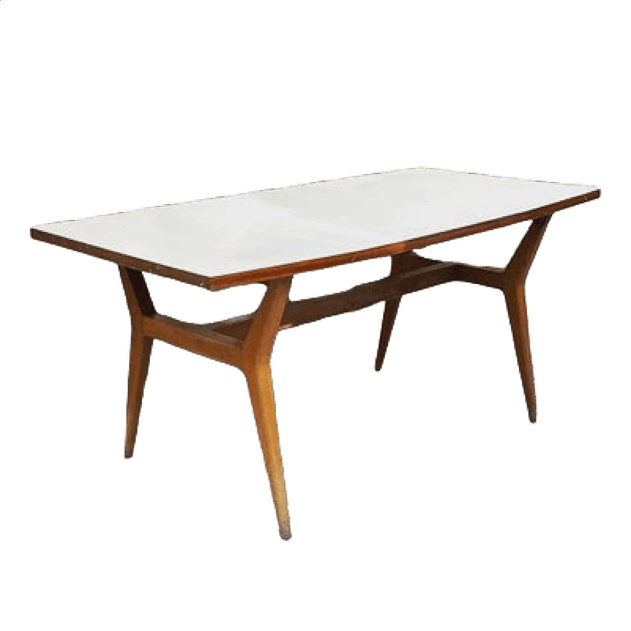 Tavolo da pranzo in legno con piano in laminato, anni '50 8