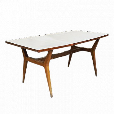 Wooden dining table with laminate top, 1950s
