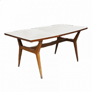 Wooden dining table with laminate top, 1950s