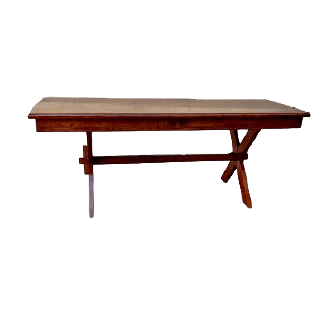 Rustic oak dining table, 1950s 10