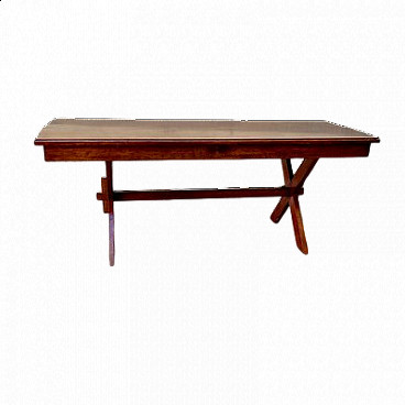 Rustic oak dining table, 1950s