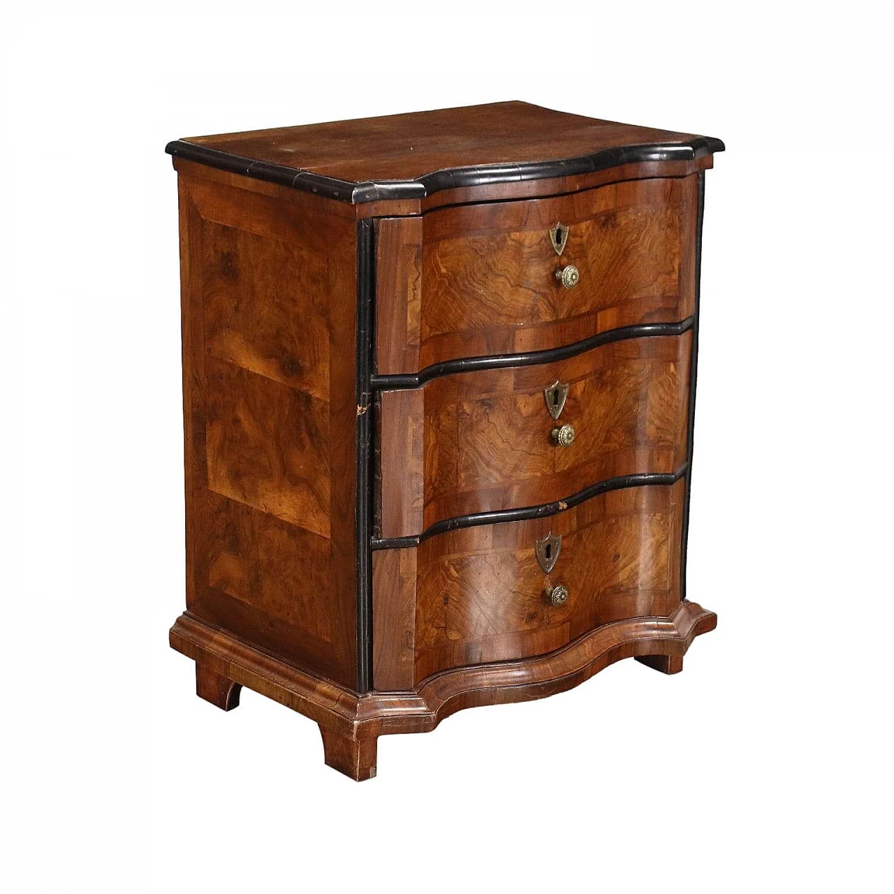 Comodino in stile barocco in noce, '700 1