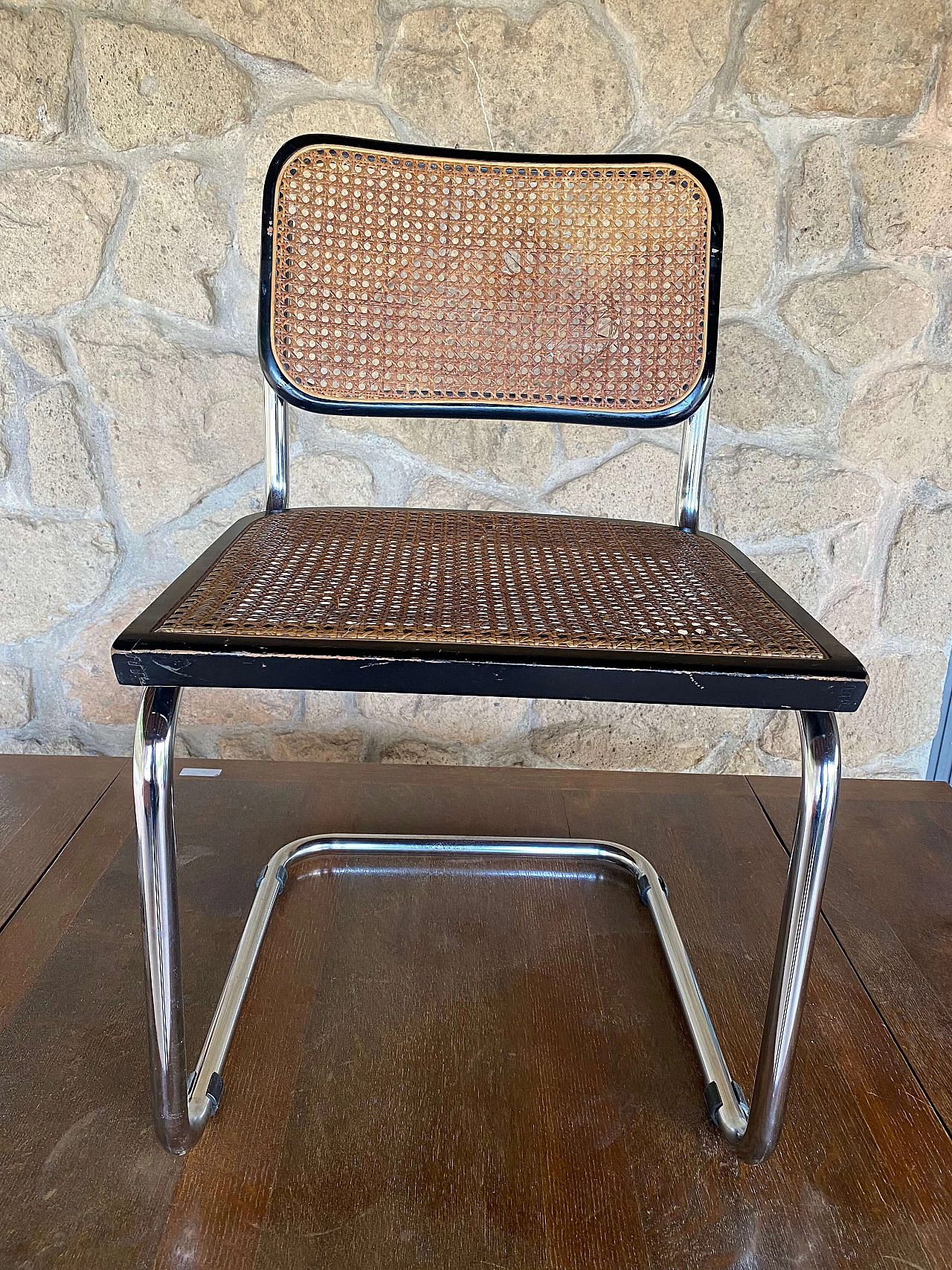 Cesca chair by Marcel Breuer in Vienna straw, 1970s 1