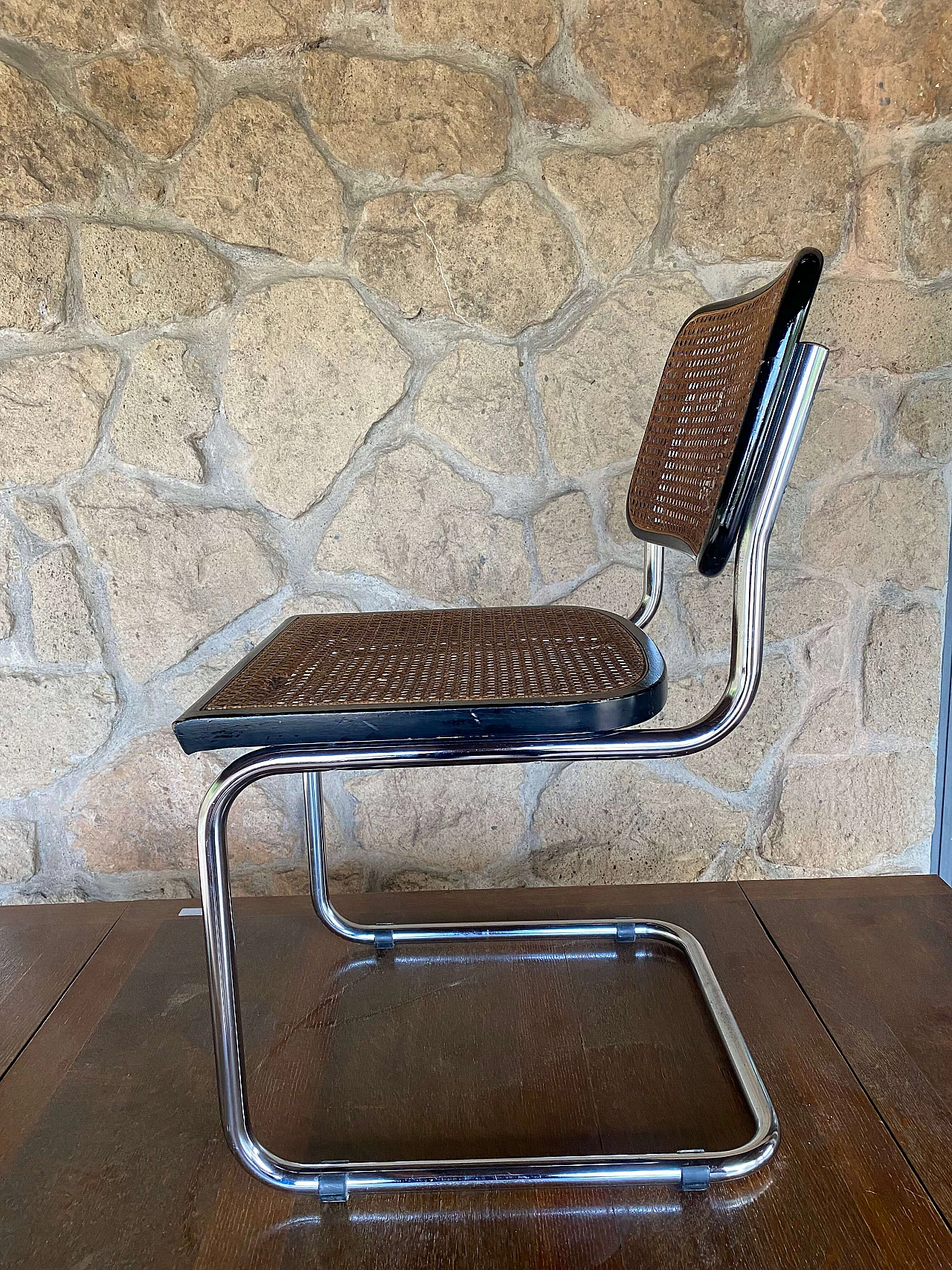 Cesca chair by Marcel Breuer in Vienna straw, 1970s 6