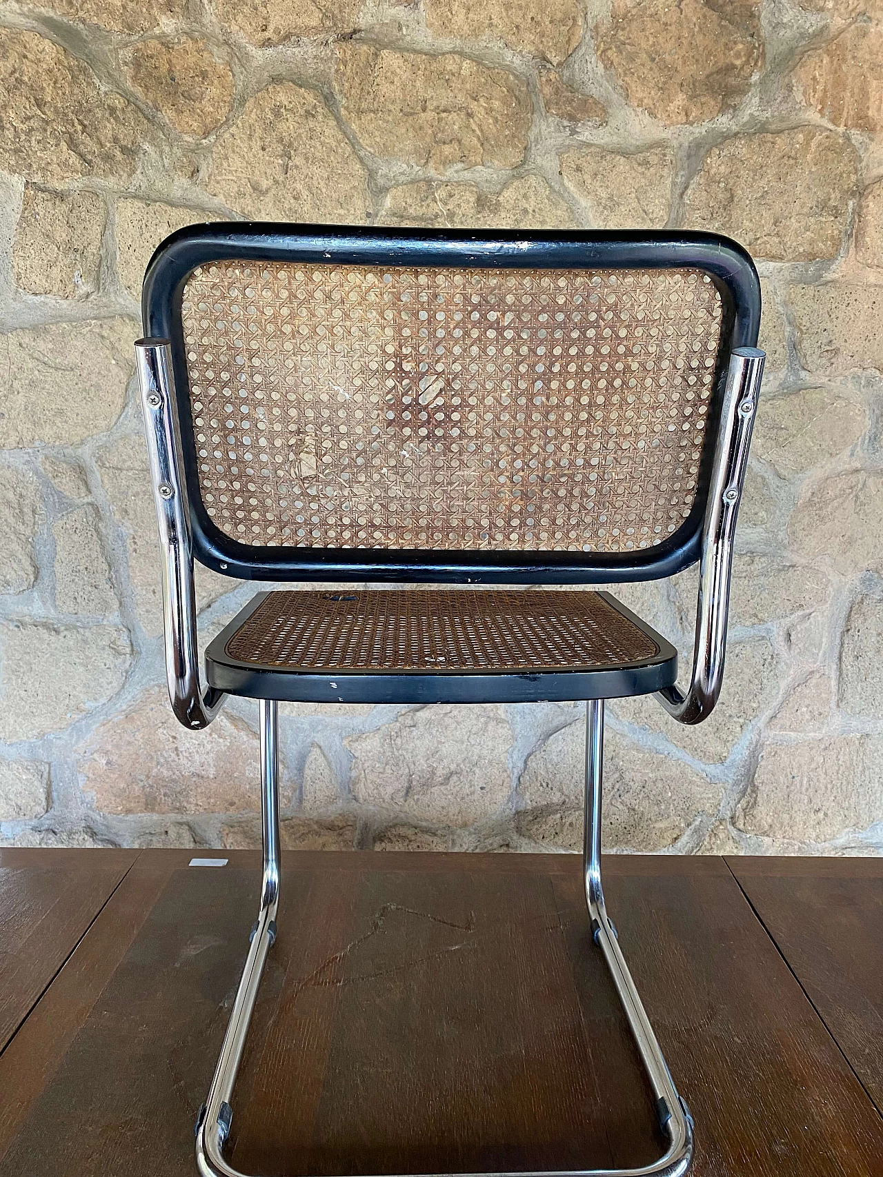 Cesca chair by Marcel Breuer in Vienna straw, 1970s 10