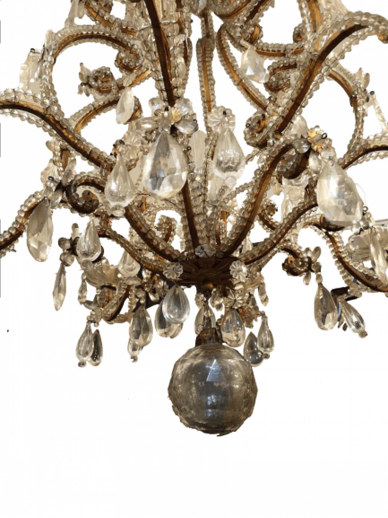 8-light chandelier with wavy arms, 20th century 1