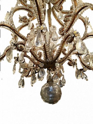 8-light chandelier with wavy arms, 20th century