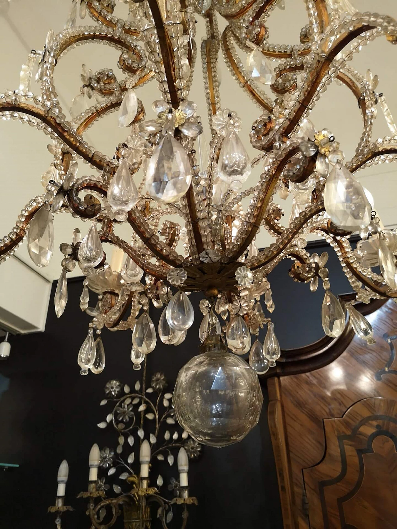8-light chandelier with wavy arms, 20th century 2