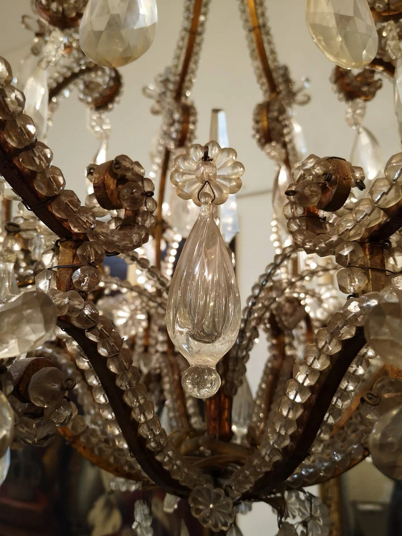 8-light chandelier with wavy arms, 20th century 5