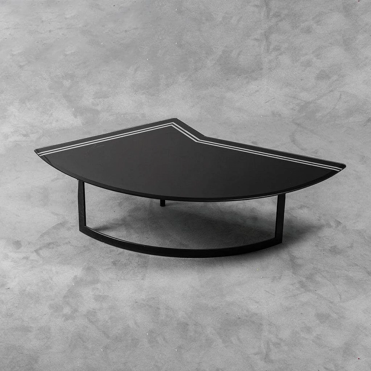 Glass and metal coffee table, 1970s 1