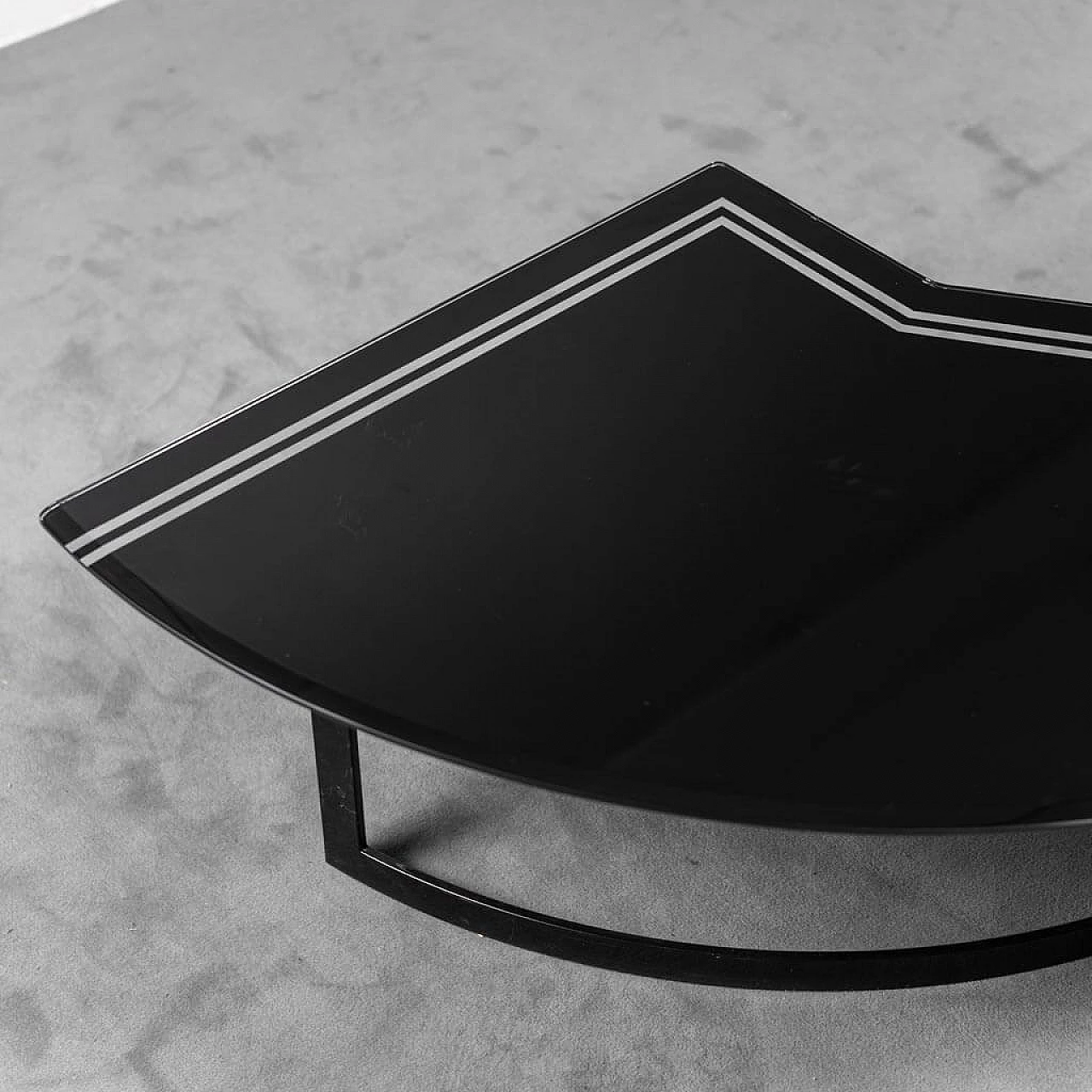 Glass and metal coffee table, 1970s 2