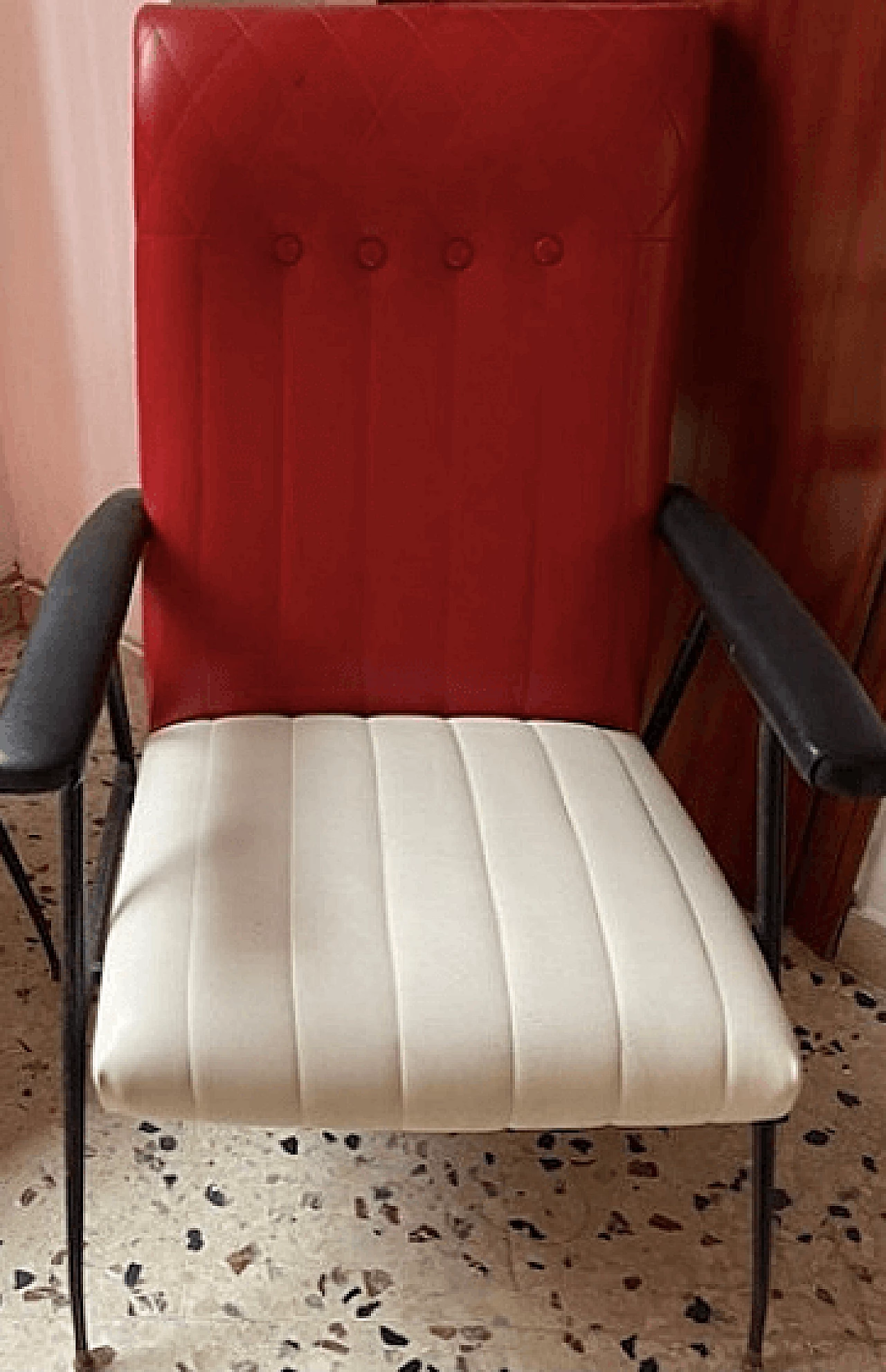 Two-tone sofa and armchair, 1950s 3