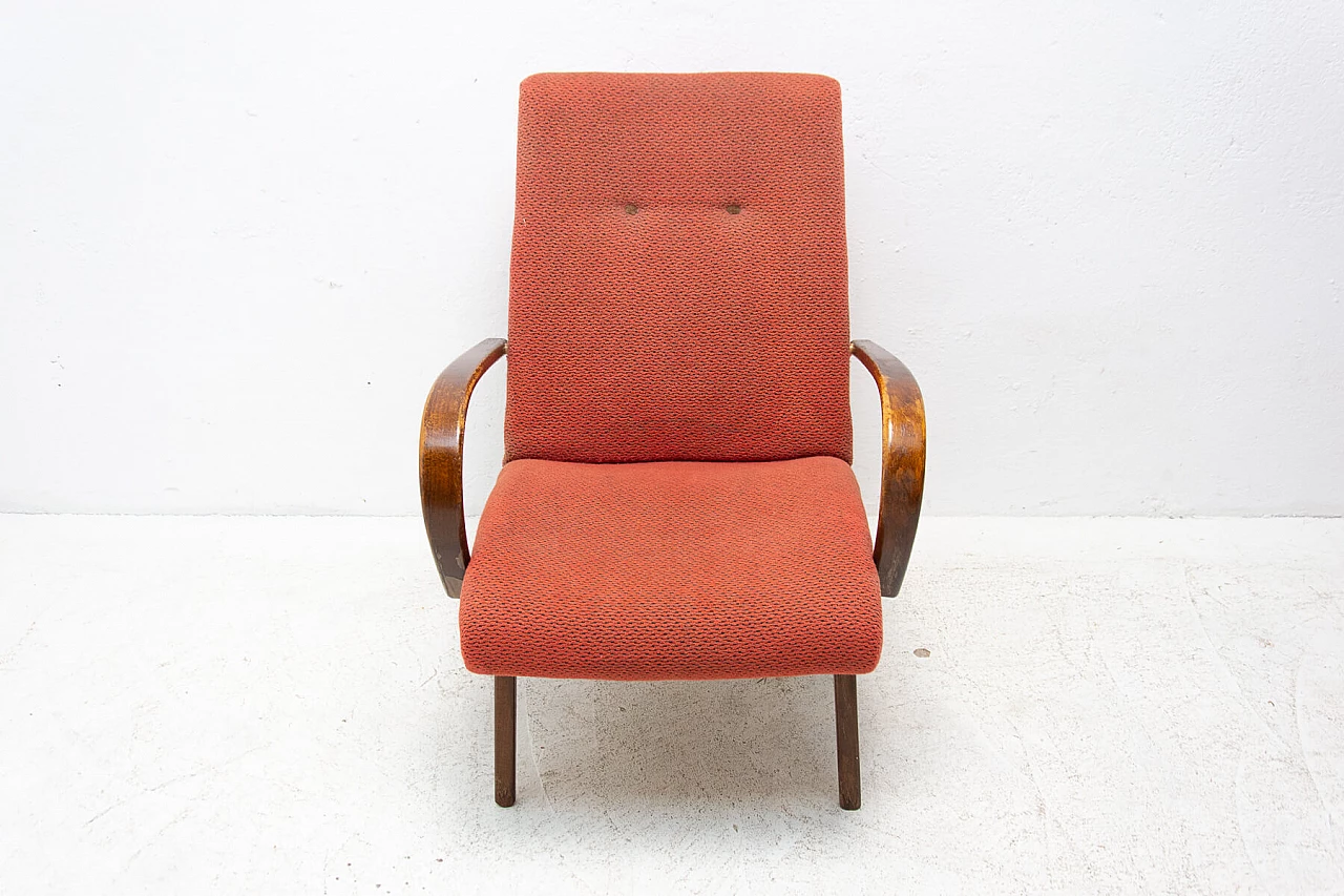 Coppia di poltrone di Jaroslav Šmídek in legno curvato, anni '60 12