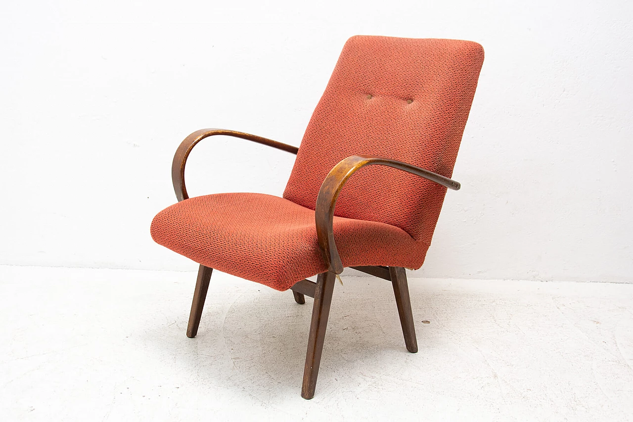 Coppia di poltrone di Jaroslav Šmídek in legno curvato, anni '60 15