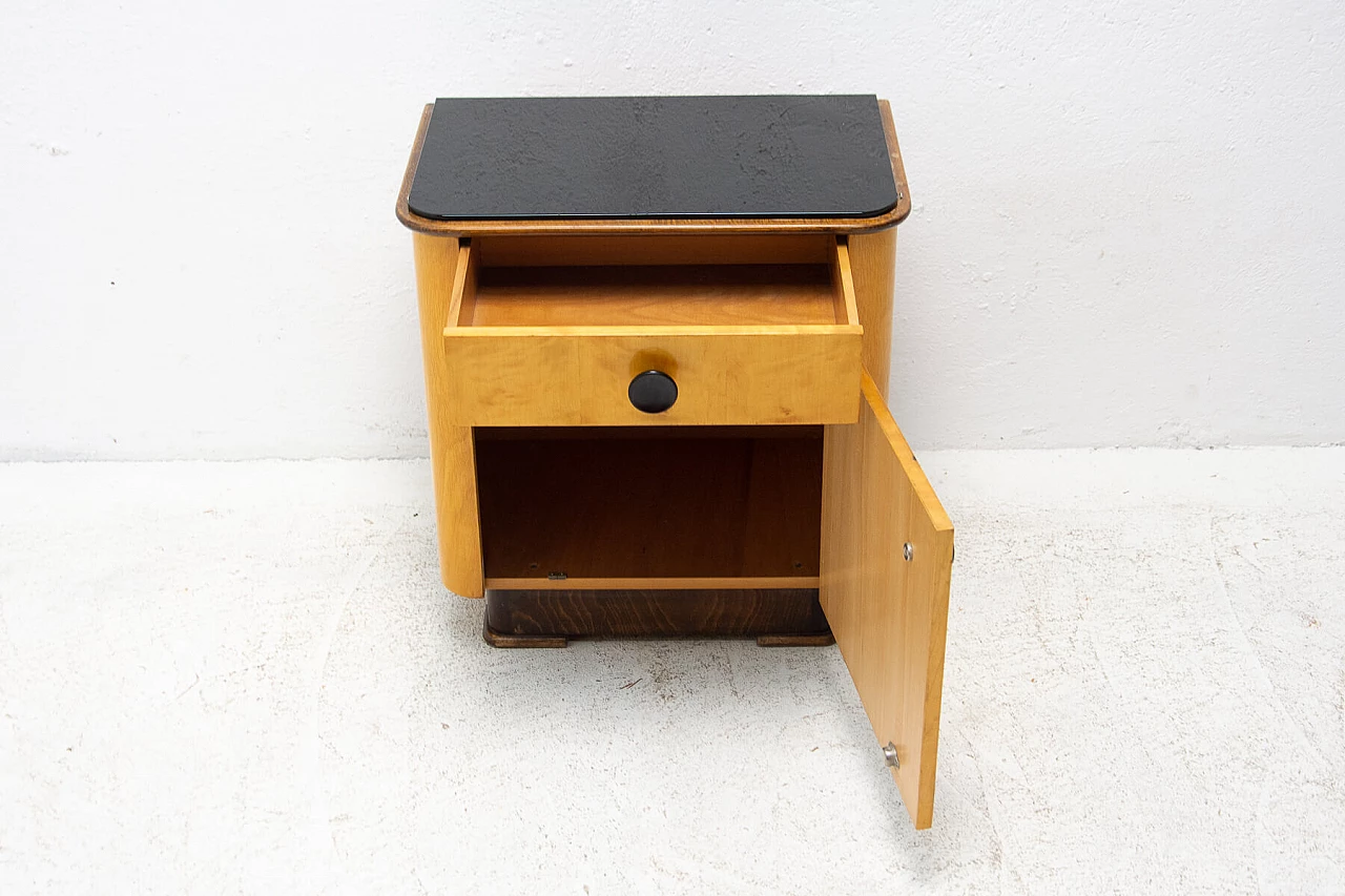Coppia di comodini in noce di UP Zavody, anni '50 20