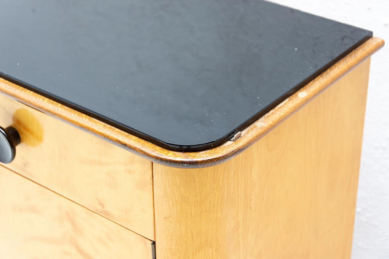 Coppia di comodini in noce di UP Zavody, anni '50 24