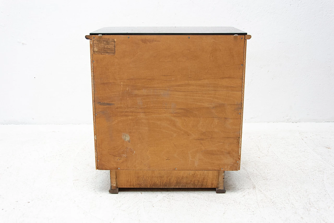 Coppia di comodini in noce di UP Zavody, anni '50 27