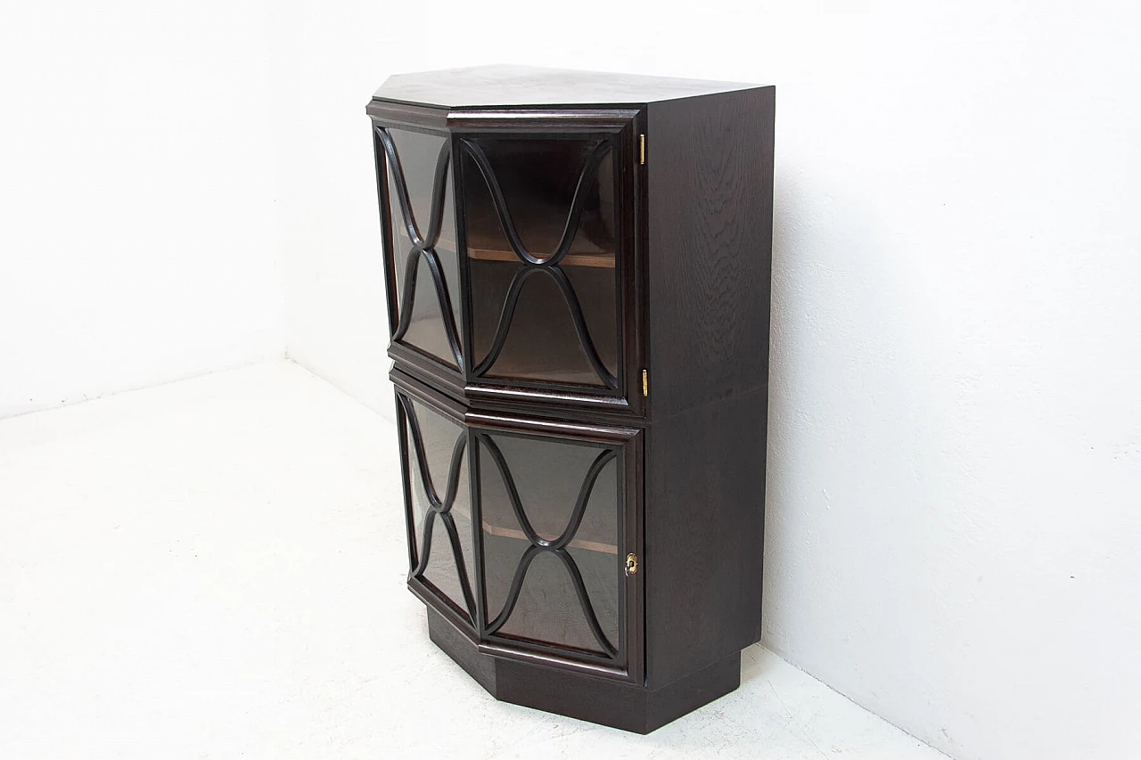 Libreria a piani in stile Art Nouveau in quercia, anni '10 4