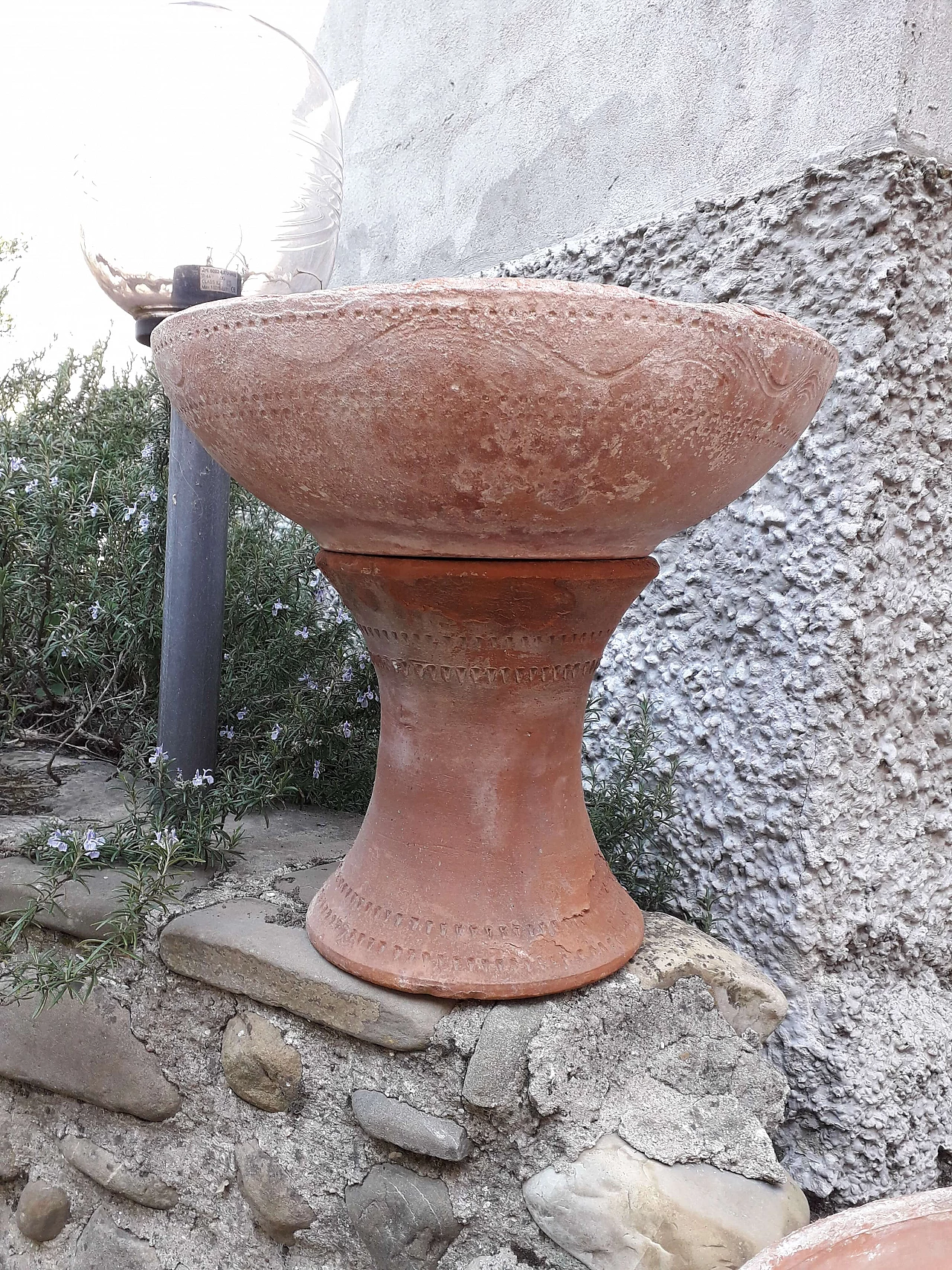 Hand-turned and decorated terracotta vase, 1930s 2