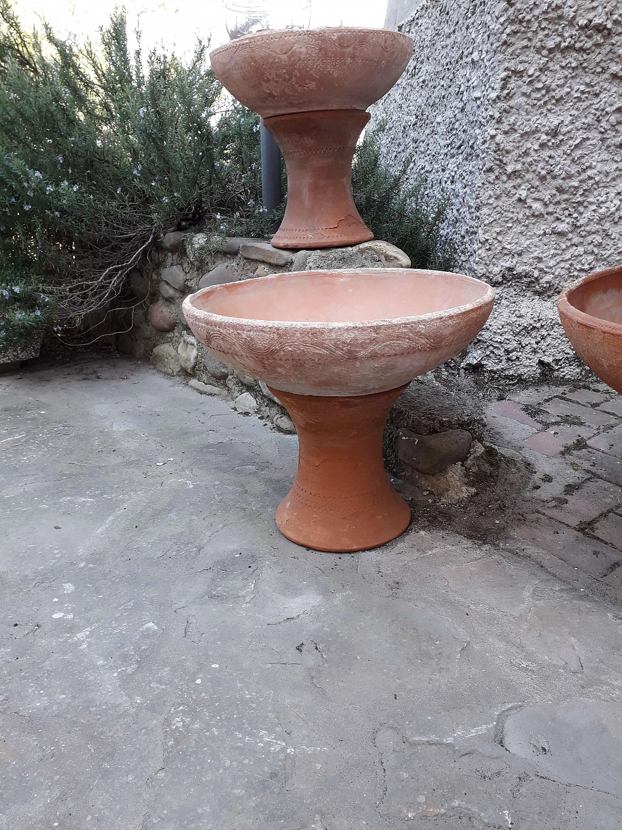 Hand-turned and decorated terracotta vase, 1930s 5