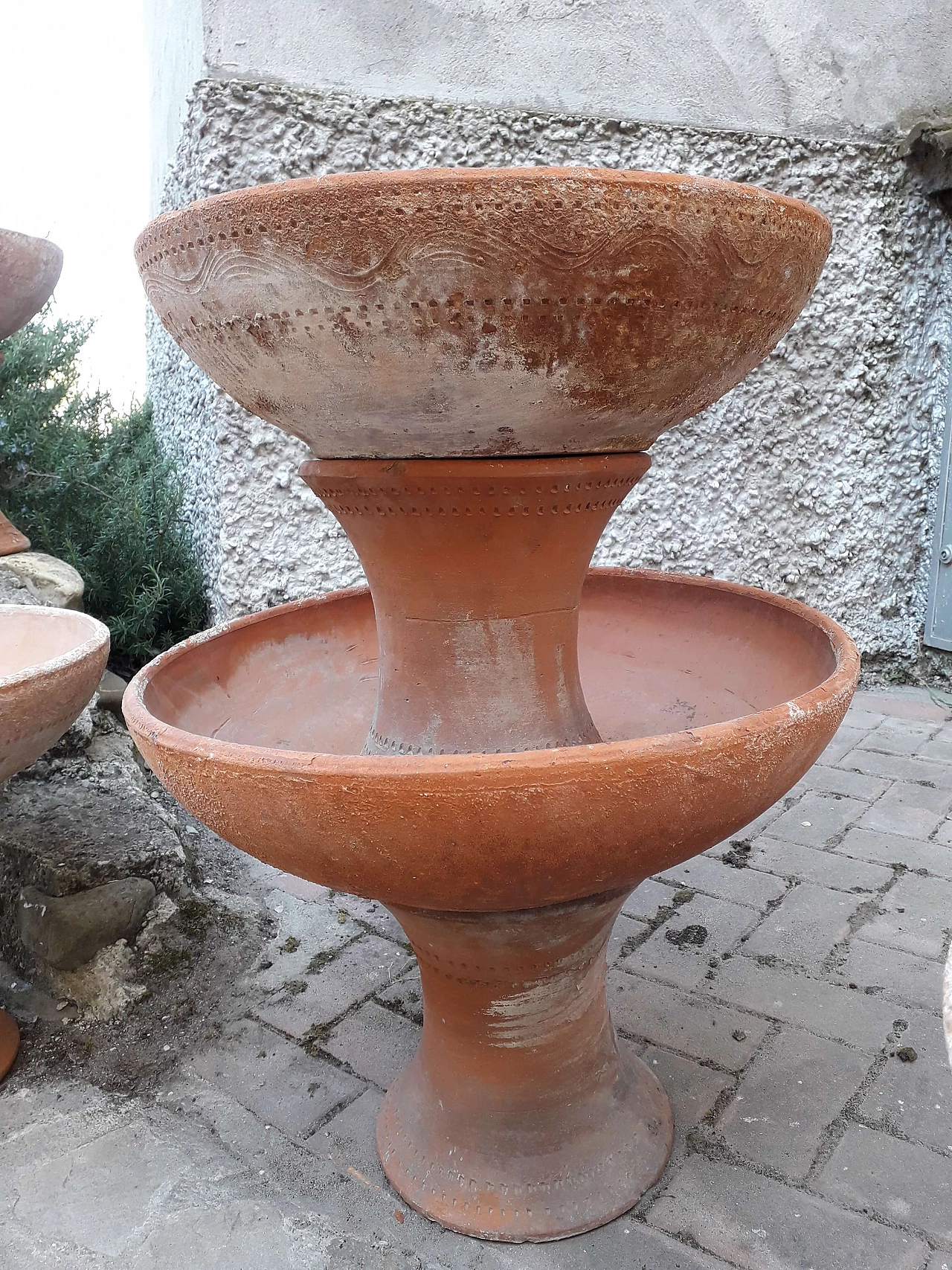 Hand-turned and decorated terracotta vase, 1930s 9