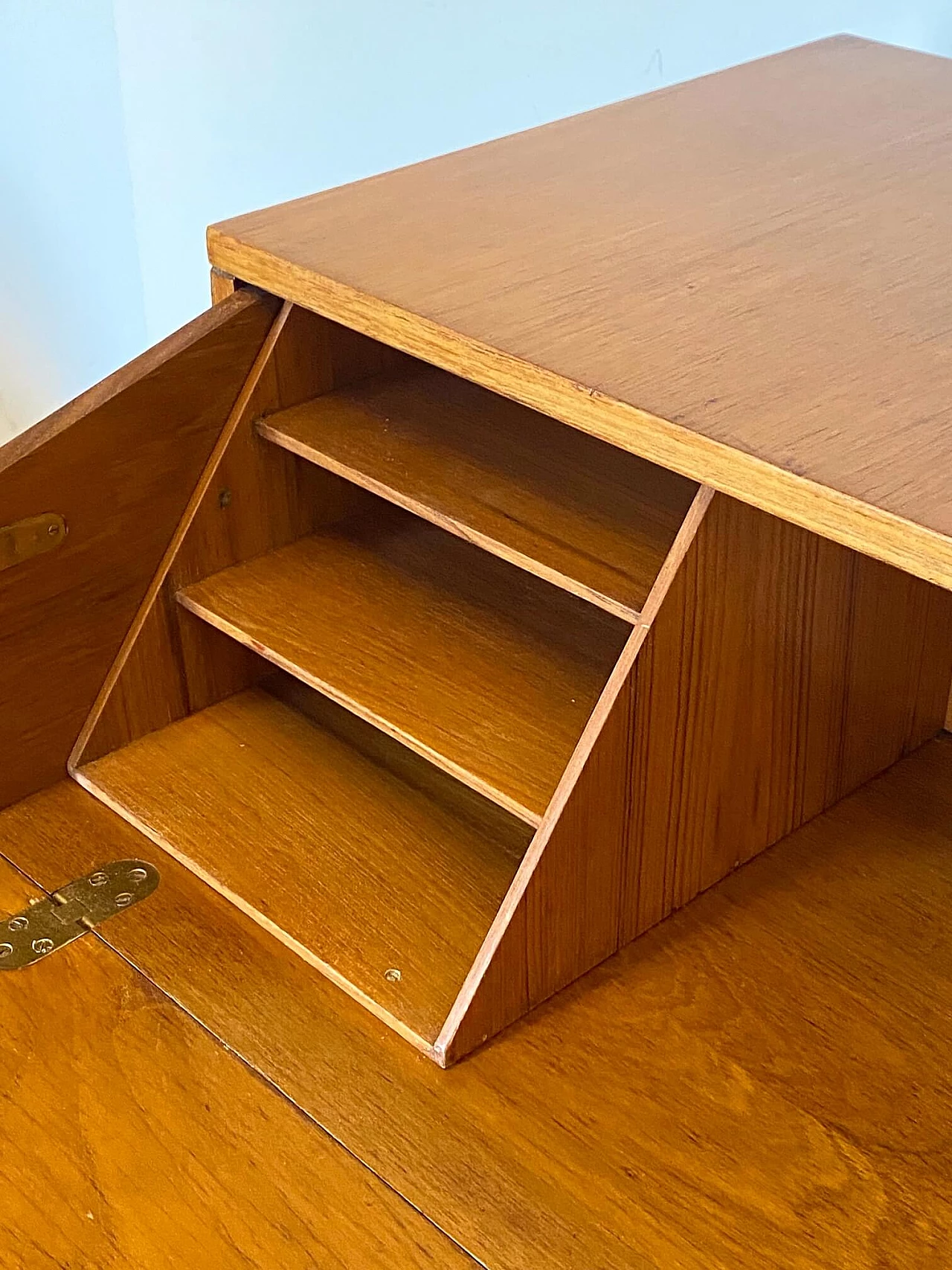 ISA Bergamo teak flap desk chest of drawers, 1960s 4