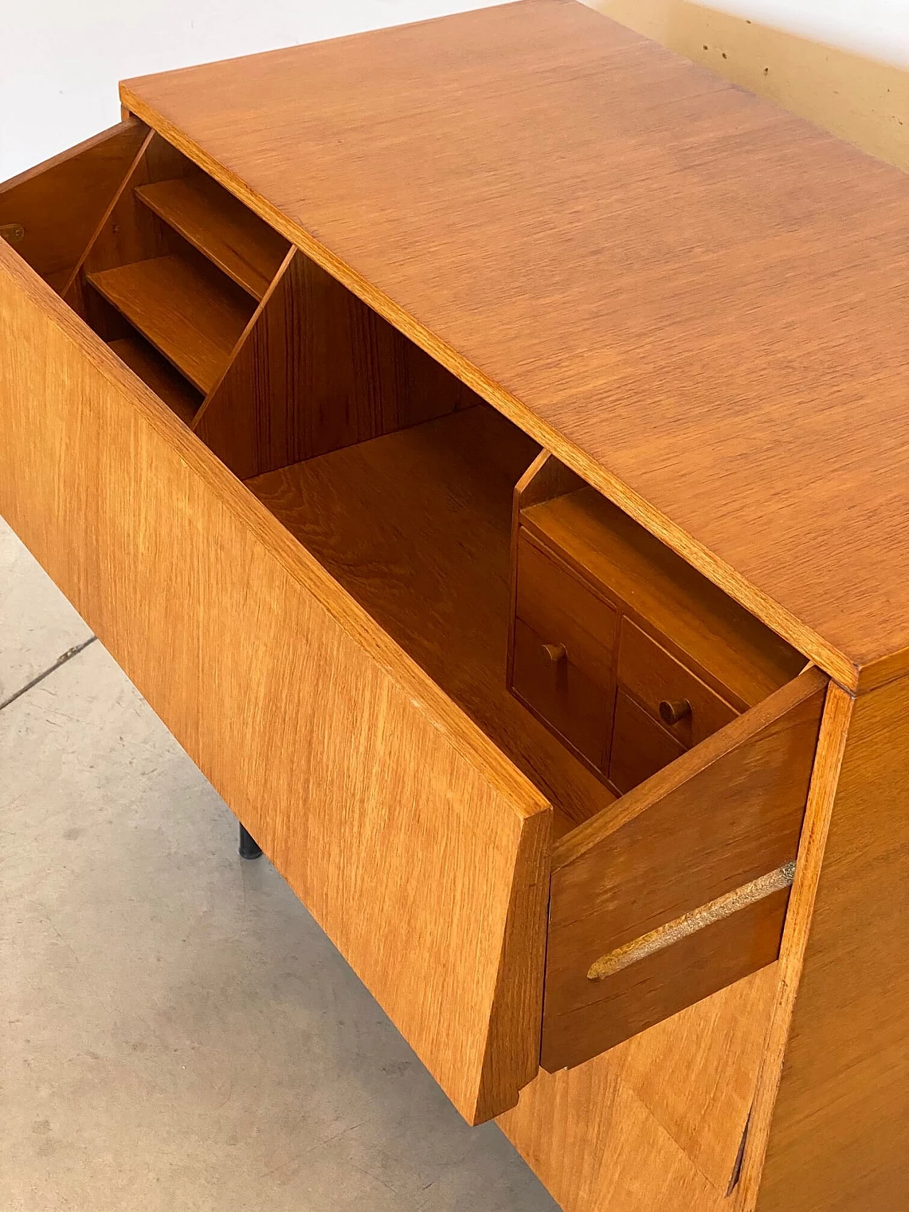 ISA Bergamo teak flap desk chest of drawers, 1960s 8