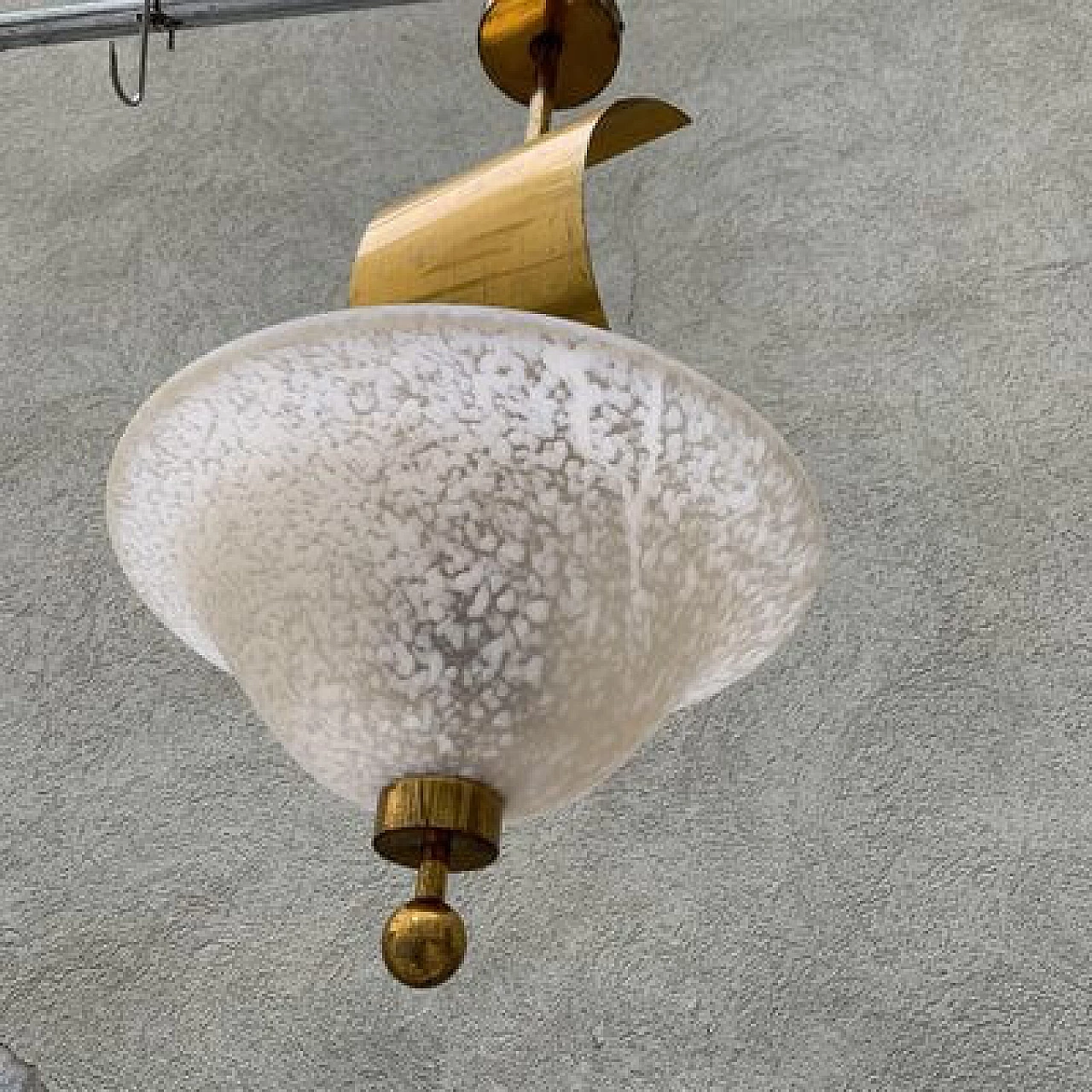 Murano glass and brass sail chandelier, 1960s 9