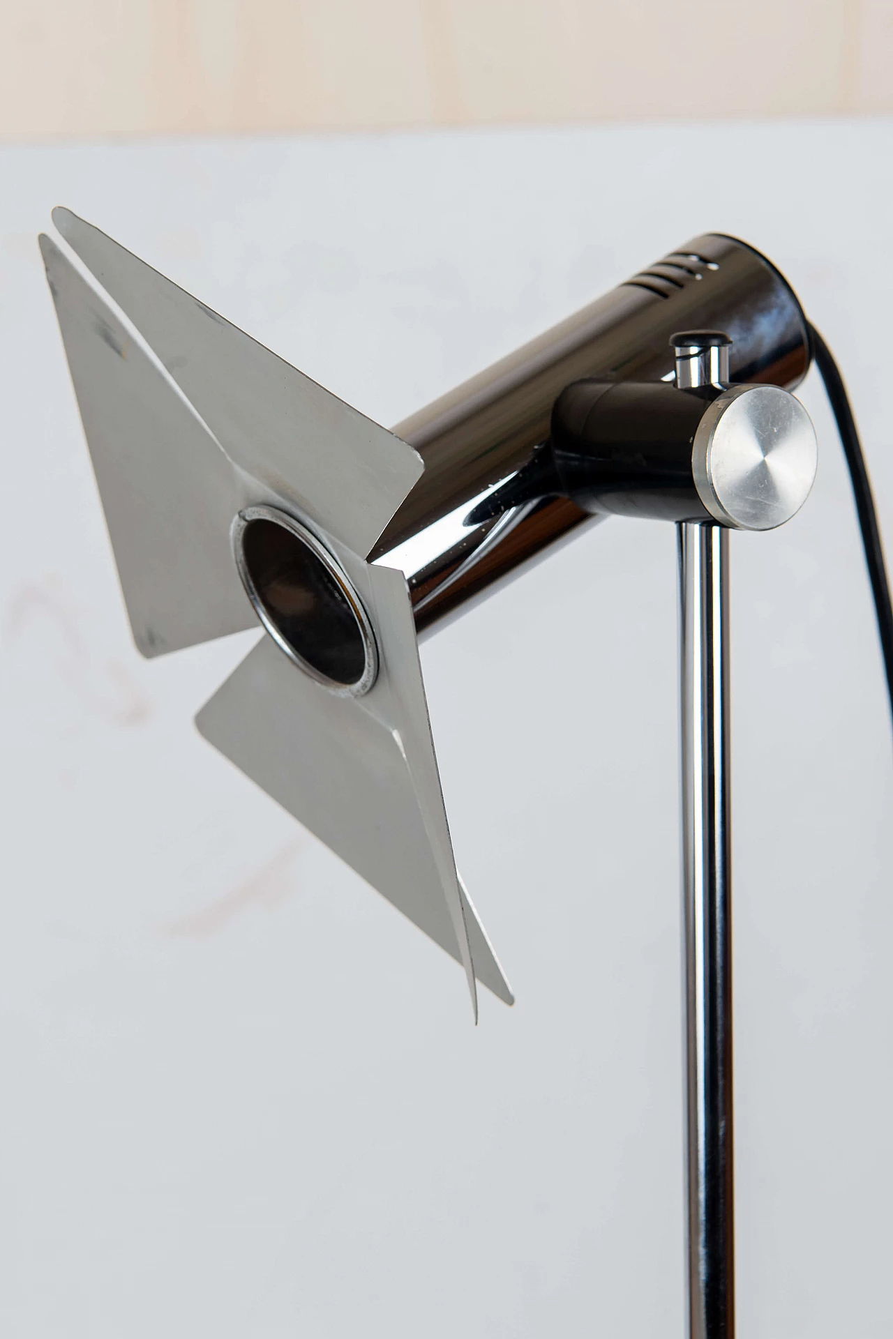Chrome-plated floor lamp with 2 lights, 1970s 4
