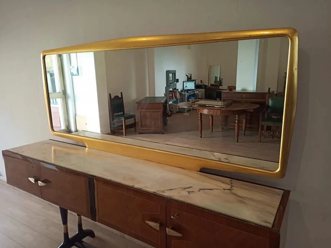 Sideboard with marble top by Vittorio Dassi for Cecchini, 1950s 3