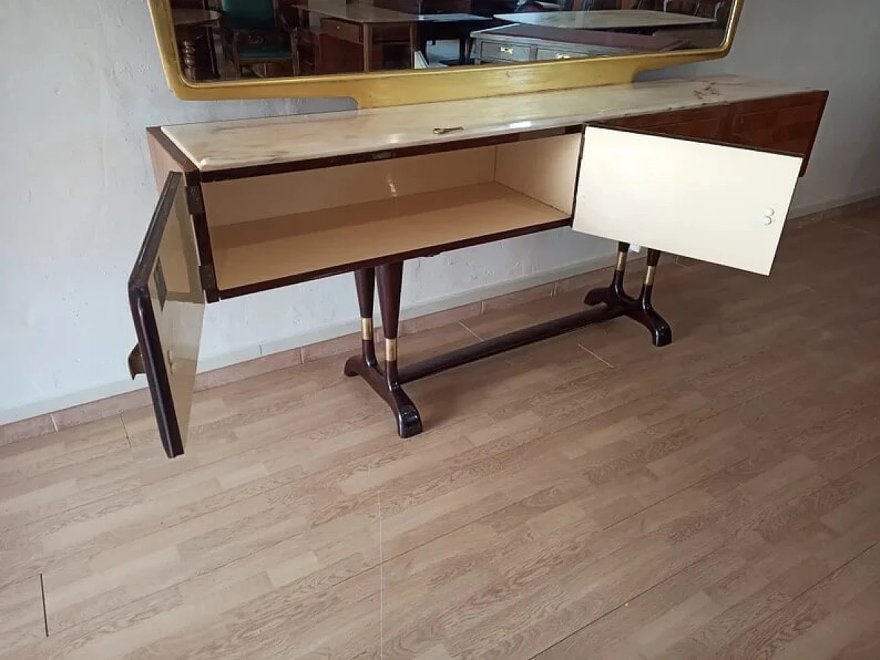 Sideboard with marble top by Vittorio Dassi for Cecchini, 1950s 6