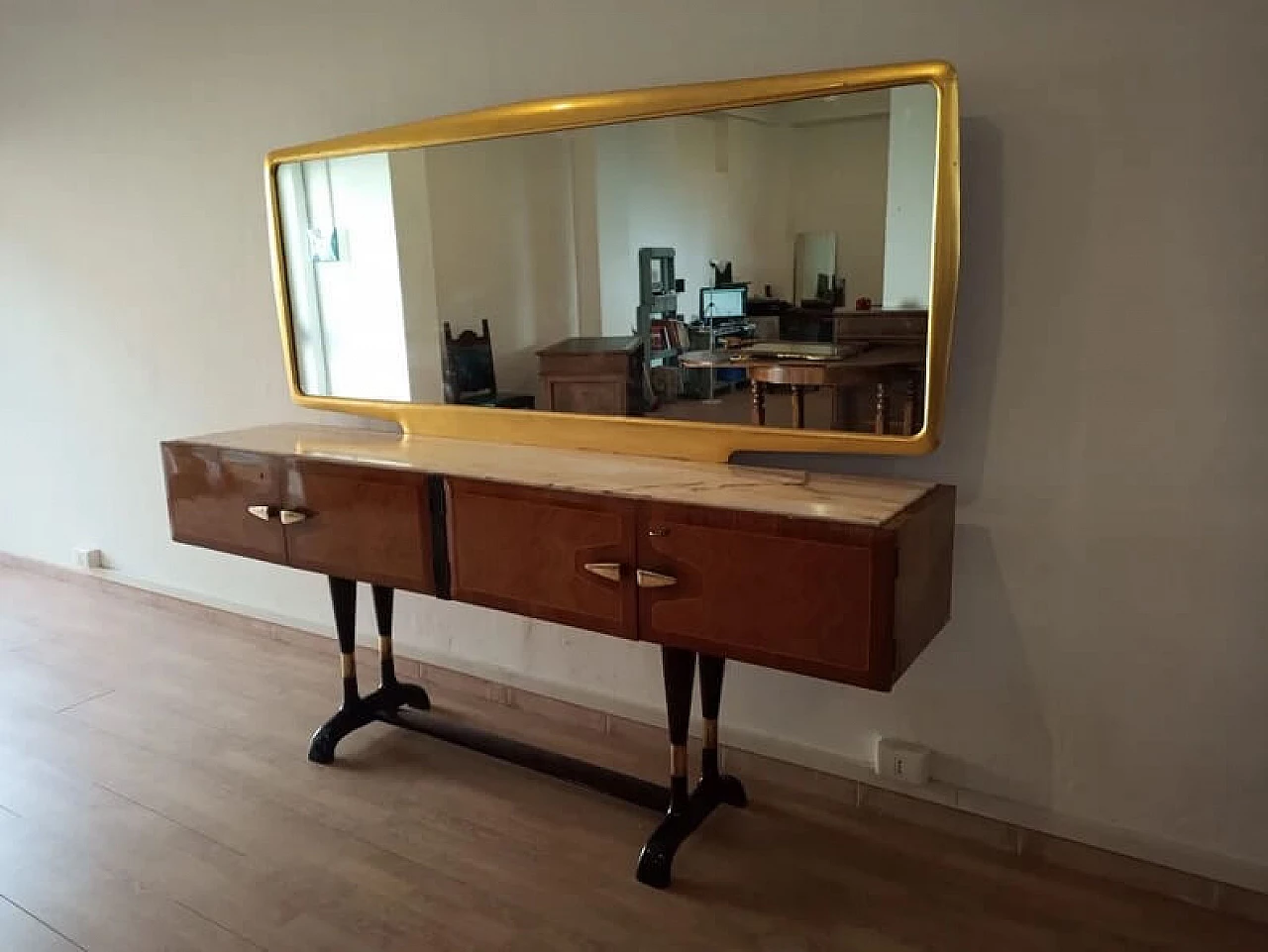 Sideboard with marble top by Vittorio Dassi for Cecchini, 1950s 7