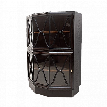 Libreria a piani in stile Art Nouveau in quercia, anni '10