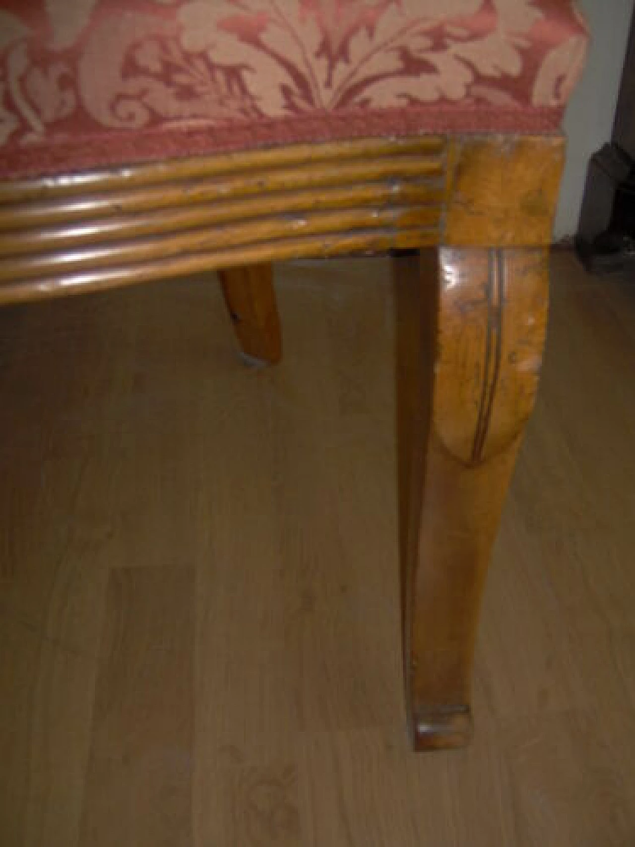 Empire armchair in solid walnut, early 19th century 6