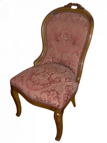 Empire armchair in solid walnut, early 19th century