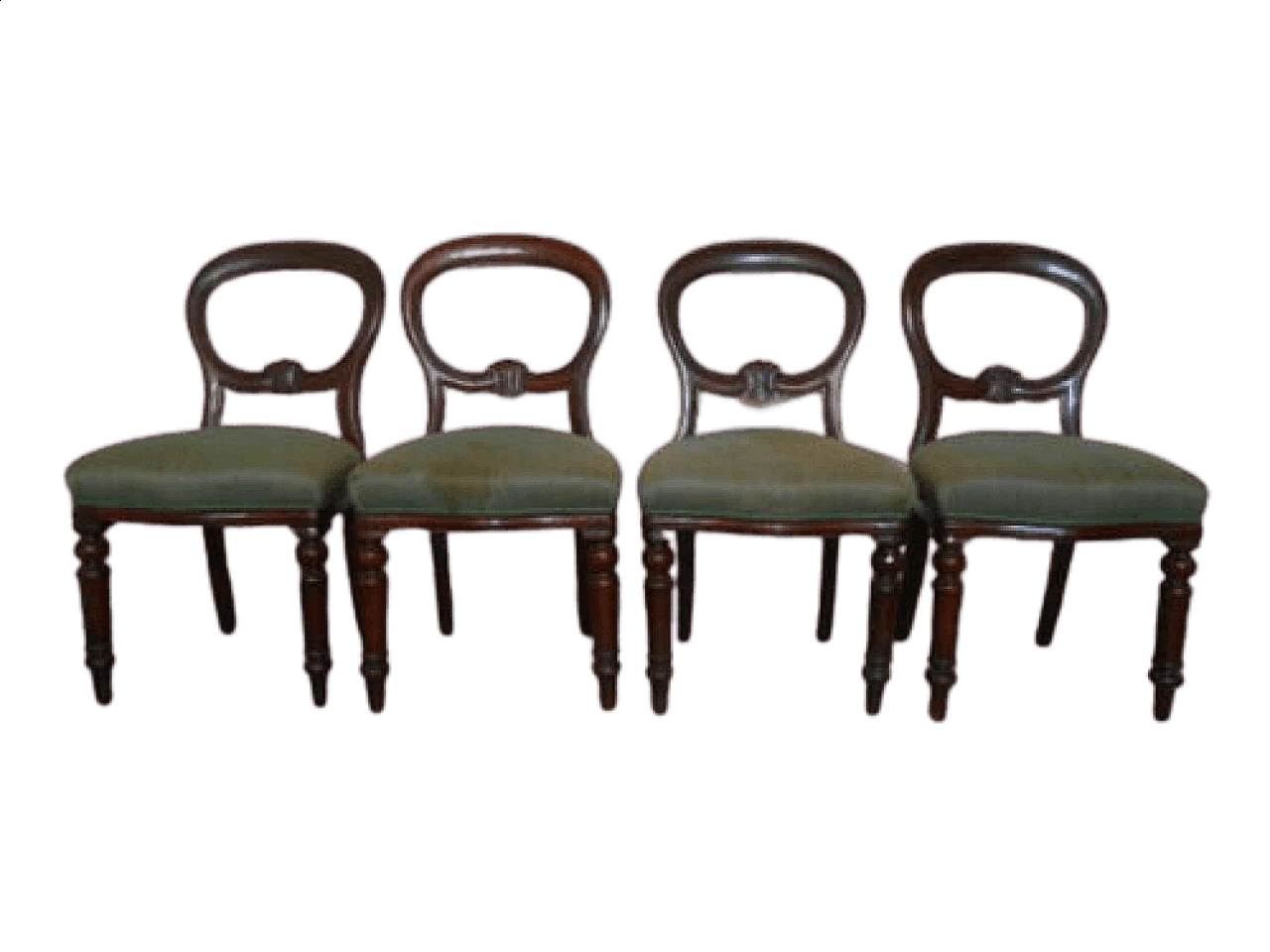 4 Mahogany Louis Philippe chairs, mid 19th century 5