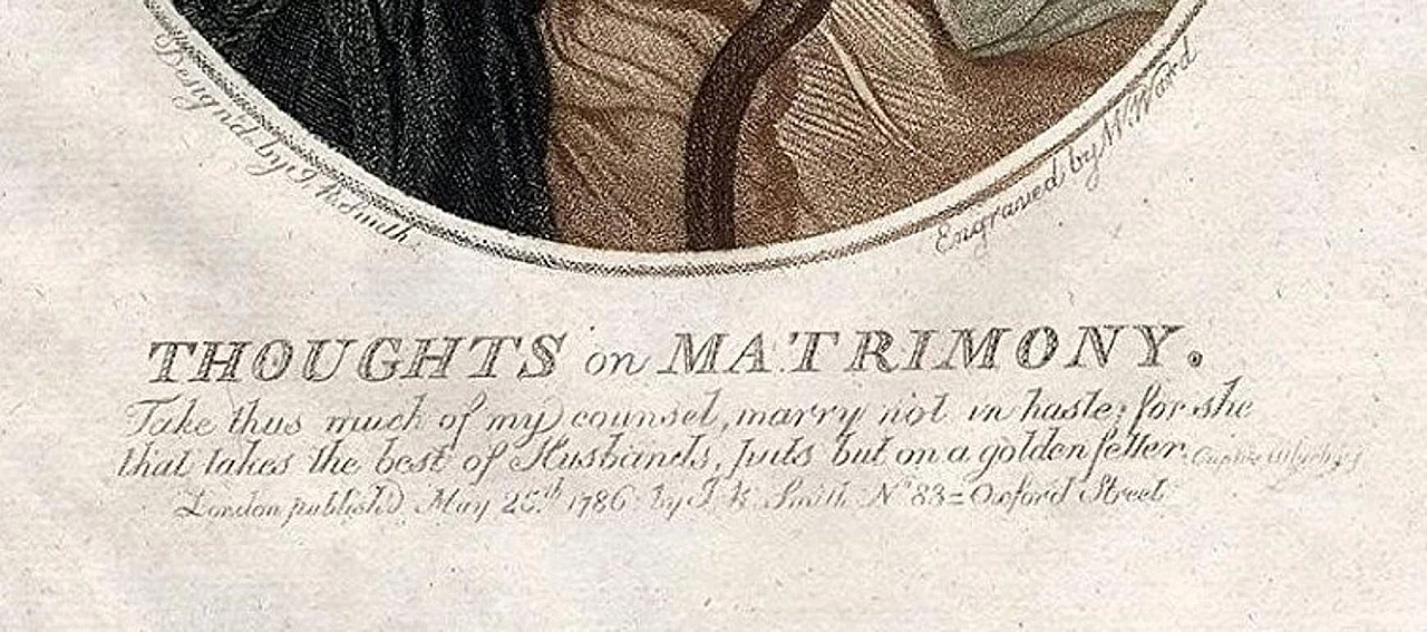 Pair of colour prints of gentlewomen with gilded frames, 18th century 5